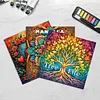 3PCS Tree Coloring Book Set Mindfulness Art Books for Adults 