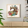 (Stamped/Counted) Retro Floral Sewing Machine - 14CT Cross Stitch 40*40cm/15.75*15.75in