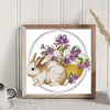 >SALE<Embroidery Eco-cotton Thread 11CT Printed Easter Bunny Cross Stitch Kit 41x39cm
