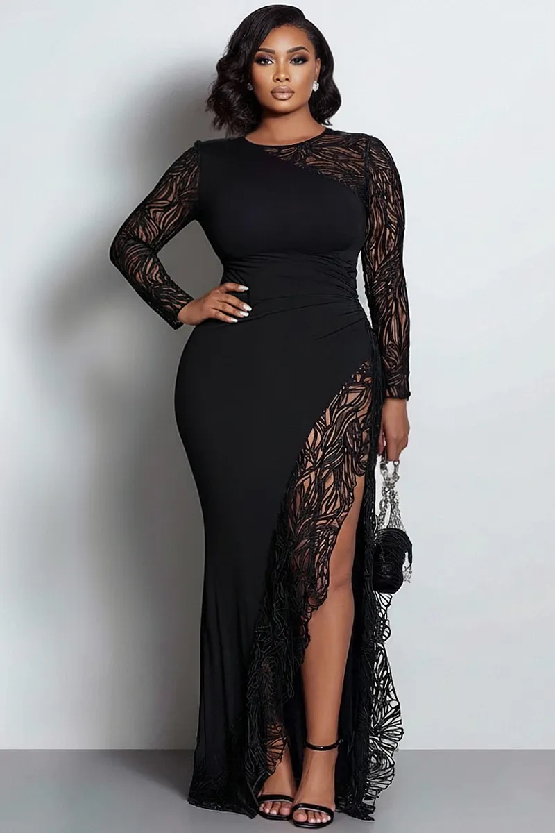 lace off shoulder maxi dress Off the Shoulder Black Blue Long Prom Dresses, Off Shoulder Long Lace Formal Dresses, US 2 / Black as Pics / With Rush+$19.99