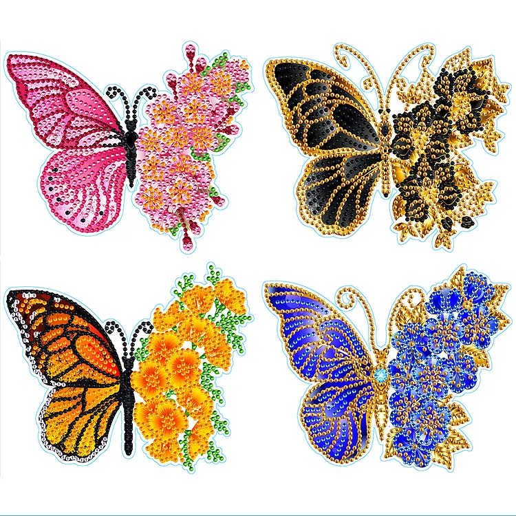 【Free Sticker】4pcs Diamonds Mosaic Stickers Art Craft DIY Creative for Kids Adult Gift Rewards gbfke