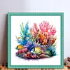 Underwater World - 14CT Stamped Cross Stitch - 40*40cm - Animal