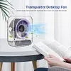 Desk Fan LED Display Portable Table Desktop Air Circulator Fan Quiet Small Fan