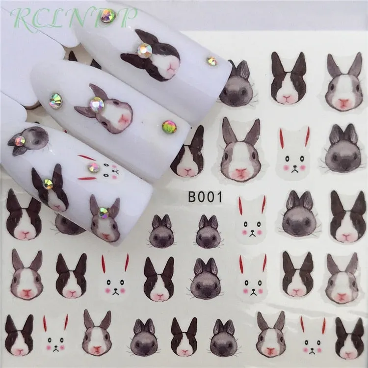 Nail sticker art decoration slider skull head Water Transfer decals manicure lacquer Accessories polish foil