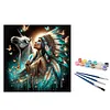 (US Local)Paint By Numbers Kit On Canvas DIY Oil Art Girl Picture Home Wall Decor40x40cm