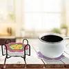 Diamond Painting Coaster DIY Flowers  Cup Cushion Table Placemat(6 Piece Set 1 Rack)