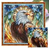 Glass Painting Eagle-11CT Stamped Cross Stitch 45*45cm/17.72*17.72in