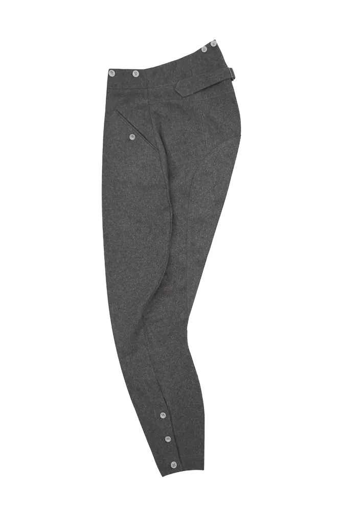   Elite German M1936 Stone Grey Wool Mounted Troops Riding Breeches German-Uniform