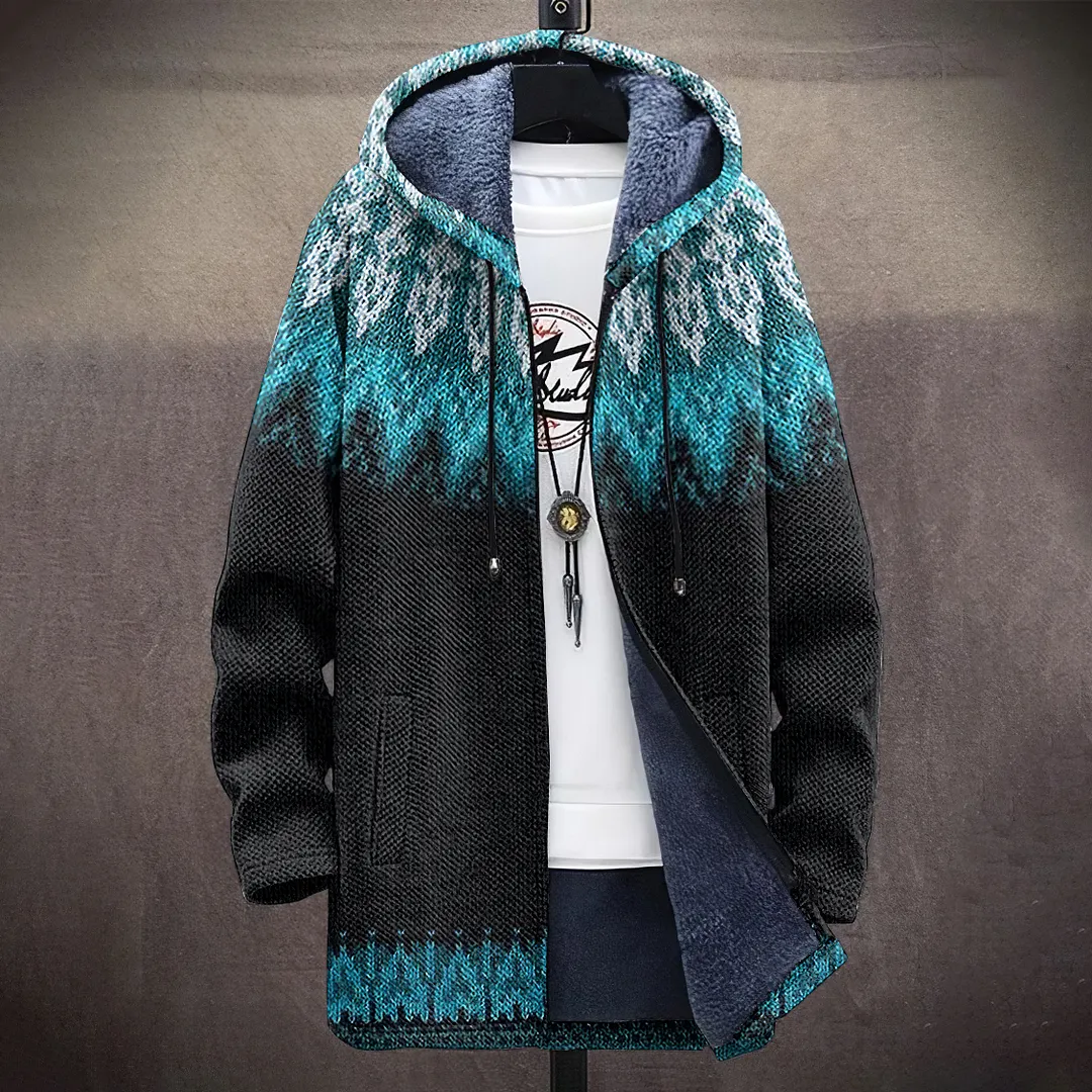 Vintage Knitted Jacquard Pattern Cozy Cardigan Sweater