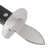 Oyster Knife Shucker Set with Wooden Holder Stainless Steel Oyster Shucking Kit Seafood Tools for Kitchen Restaurant Home Use