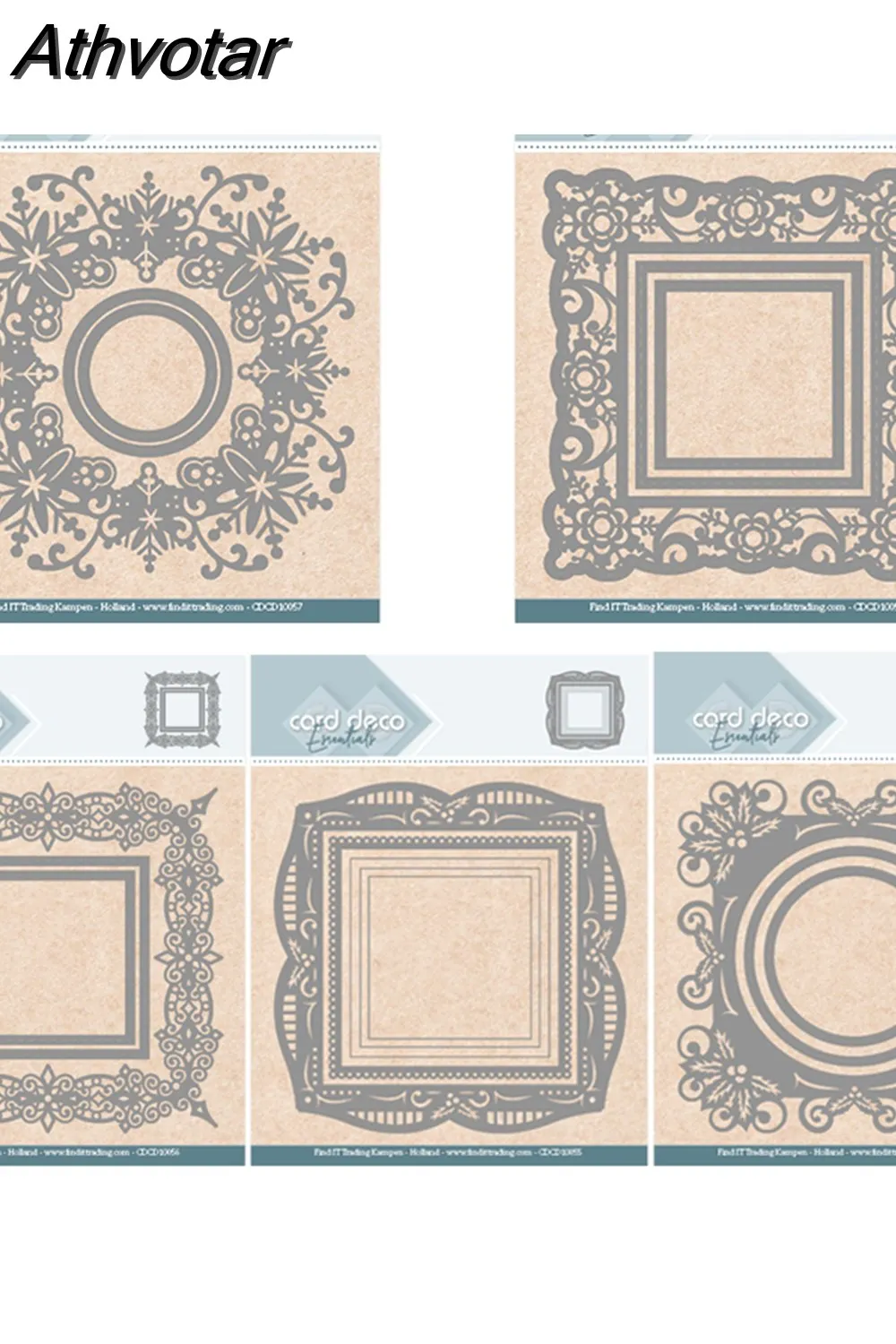 Athvotar Craft metal cutting dies cut die mold Lace Square Frame Series Scrapbook paper craft knife mould blade punch stencils dies