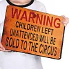 Warning Children - Vintage Metal Signs - 20*30cm/30*40cm - Warning