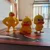 Funny Angry Duck Figurines Collectable Figures 3D Printed Cute Angry Yellow Duck Desk Decor 3pcs Decoration for Computer Car & Dorm