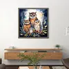 (US Local)Owl Mother Child-11CT Stamped Cross Stitch Kit(45x45cm)