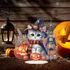 >SALE<Acrylic Halloween Cat Diamond Painting Desktop Decorations for Home Office Decor