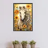 Diamond Painting -DIY Round Partial AB Drill Sunflower Horse(45x65cm)