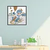 Cross Stitch-Christmas Snowman (26x23cm)