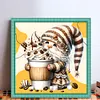 Coffee Gnome-11CT Stamped Cross Stitch 40*40cm/15.75*15.75in