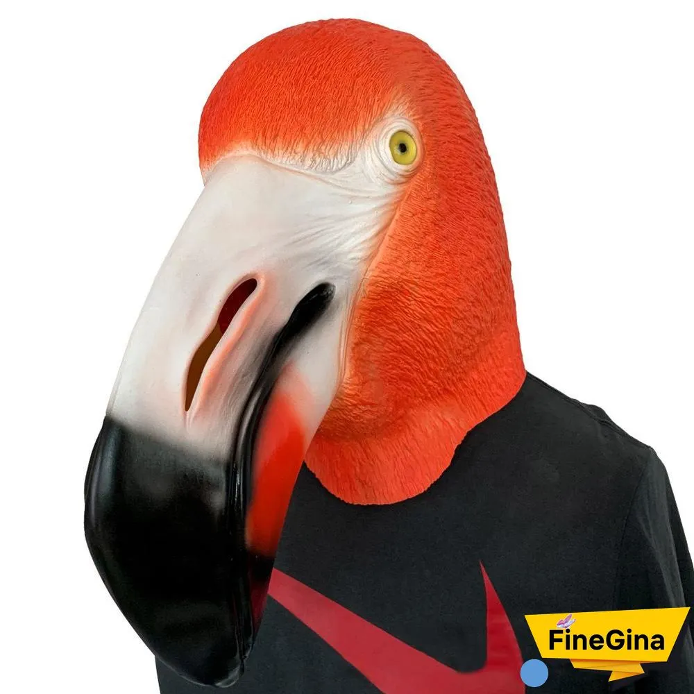 Halloween Flamingo Mask Halloween Animal Party Full Head Mask