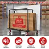 [US Local Warehouse] Folding Table Cart Heavy Duty Panel Dolly with PU Swivel Wheels 1800 LBS Drywall Cart for Party Events Hotel Factory Warehouse