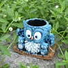 Swing Owl Resin Hanging Planter Cute Creative Vase Gift for Women Mother Teacher