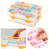(US Local)2/4 Layers Craft Storage Containers Storage Box Art Craft Supply Bead Organizers Craft Tool