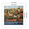 Colorful Houses - 14CT Stamped Cross Stitch - 50*50cm