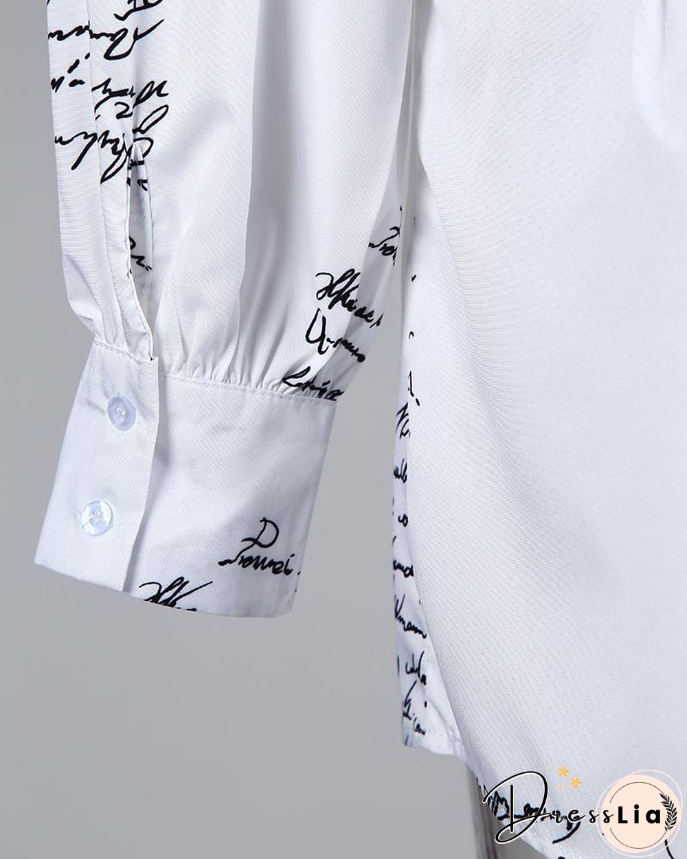 Letter Print Tight Waist Shirt Dress P13248