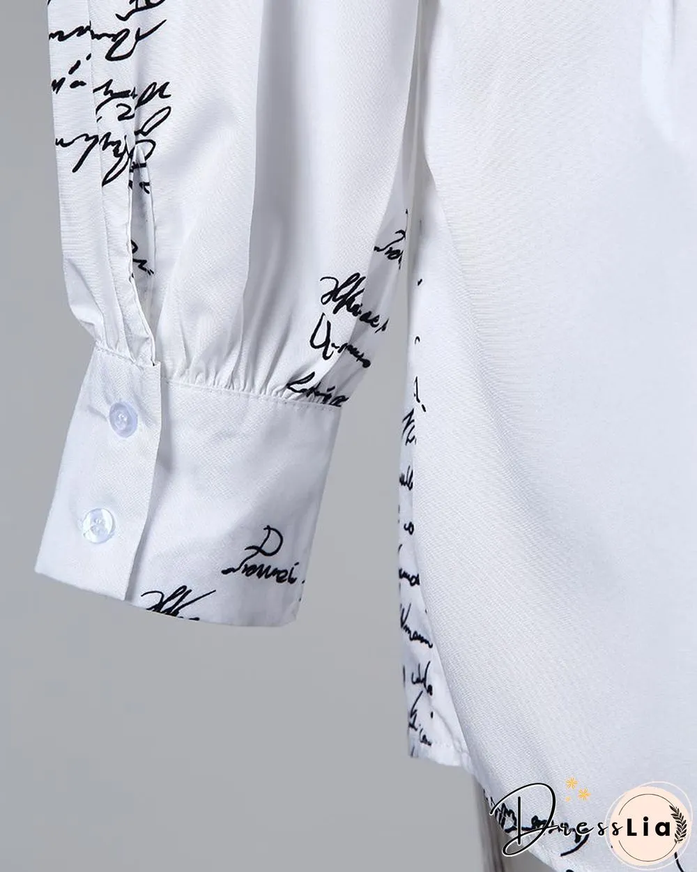 Letter Print Tight Waist Shirt Dress P13248