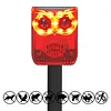 Solar Outdoor Motion Sensor Alarm Dog Barking&Gunshot Sound Loud Noise Maker