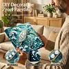 (25x25cm)DIY Turtle Framed Handmade Pearl Painting Art Craft Kit Living Home Decor