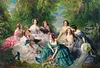 Empress Eug&eacute;nie Surrounded by her Ladies in Waiting-14CT Stamped Cross Stitch 70*50cm(Big Size)
