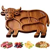 Highland Cow Wooden Charcuterie Board Rustic Serving Tray Cheese Board (Style B)