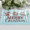 (US Local)Christmas Diamond Painting Placemats DIY Diamond Dot Kits for Home Decor