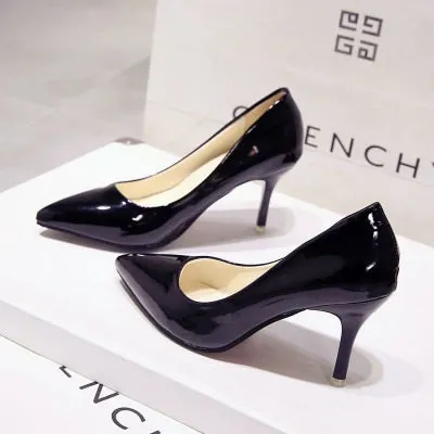 2020 New Fashion High Heels Women Pumps Thin Heel Classic White Red Nede Beige Sexy Prom Wedding Shoes Blue Red Wine