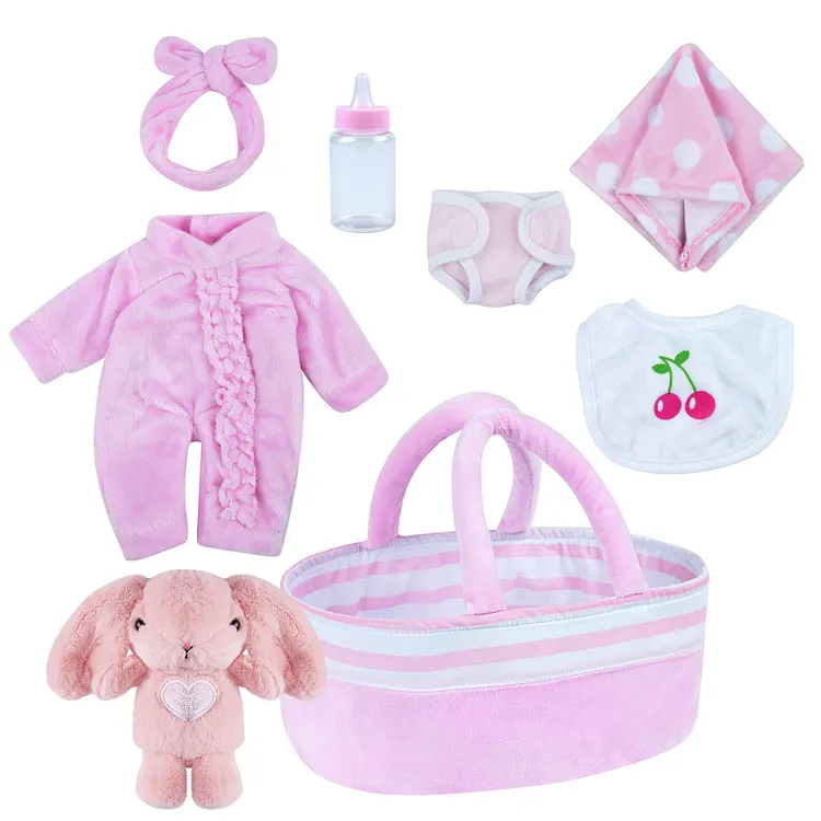 12" Baby Dolls Play Set Babeside Baby Doll Accessories 8 Pcs