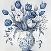 (US Local)Paint By Numbers Kit On Canvas DIY Oil Art Vase Picture Home Decor40x40cm