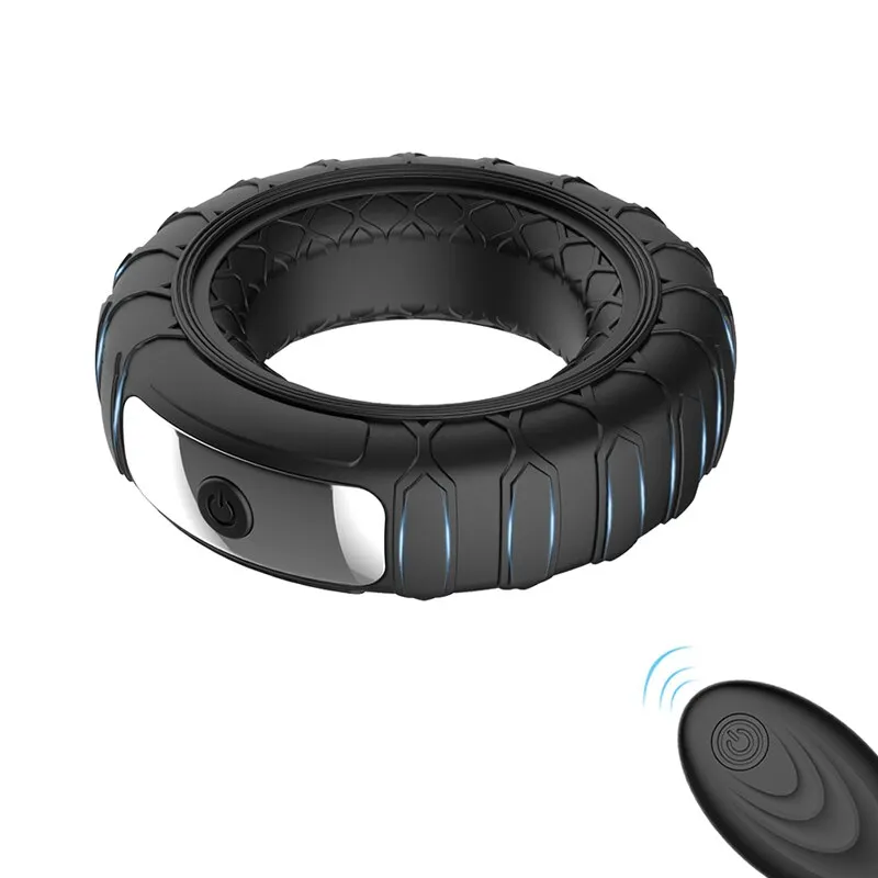 Billionm Powerful Silicone Vibrating Ring Penis Delay Intercourse Ejaculation Trainer Vibrator Massager Erection Cock Luck Man Sex Toy 319-0