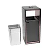 [US Local Warehouse] Stainless Steel Freestanding Rubbish Can W/ Removable Inner Can for Office Hotel
