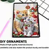 (US Local)50-Page A5 Christmas Cat Diamond Painting Notebook for Adult Holiday Gift