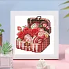 12pcs Flowers DIY Mini Round Diamond Painting Table Decor No Frame15x15cm