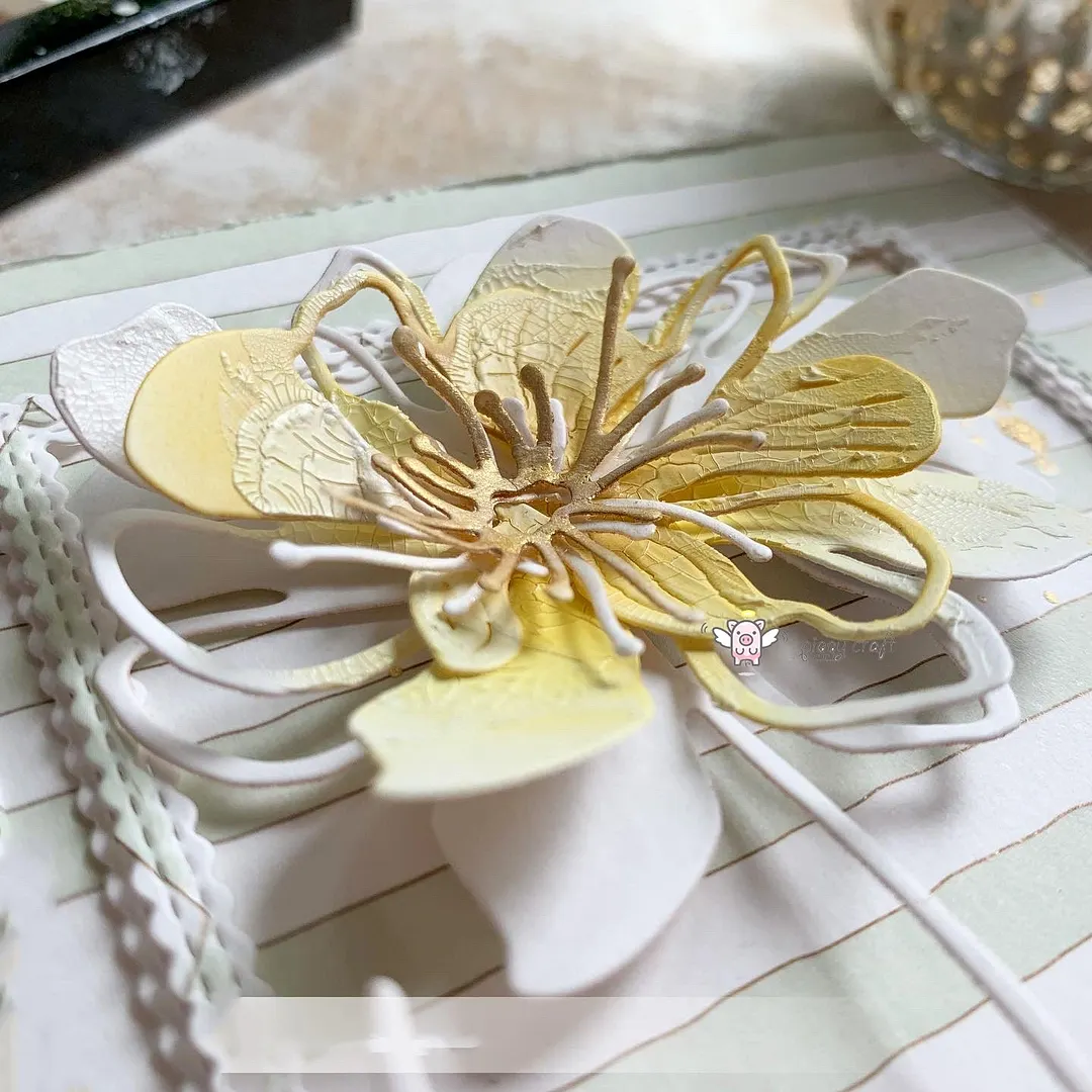 Piggy Craft metal cutting dies cut die mold 2021 New Flower decoration Scrapbook paper craft knife mould blade punch stencils