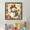 Xmas Snowman-11CT Stamped Cross Stitch 40*40cm