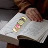 3Pcs Special Shaped Flowers Butterflies 5D DIY Diamond Art Book Mark for Office