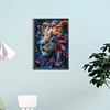Diamond Painting -DIY Round Drill Flower Lion(40x60cm)