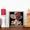 Elegant Beauty-Partial Special Shaped Diamond Painting 30*30CM