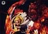 Kyojuro Rengoku with LED - Demon Slayer: Kimetsu no Yaiba Resin Statue - Crossroad Studios [In Stock]