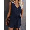 Women's V-neck High-waist Casual Jumpsuit