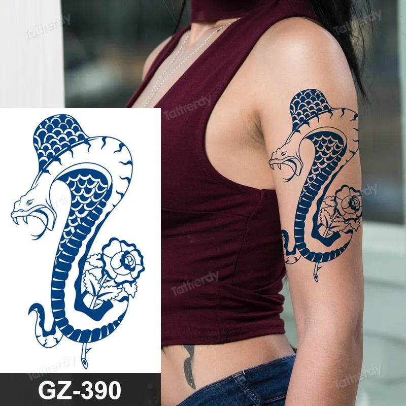juice long lasting tatto sticker wings angel moon sun compass dragon fake tattoo waterproof transfer tatouage temporaire femme