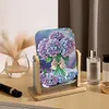 (US Local)DIY Flower Diamond Painting Kit Rotatable Mirror w Diamond Painting Jewelry Box